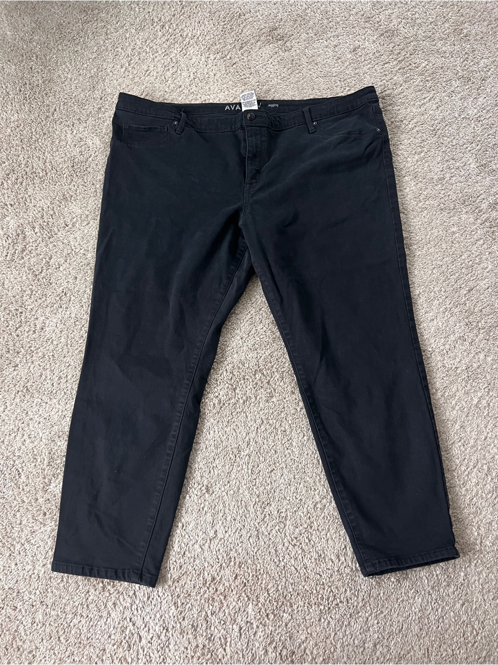 Ava & Viv Black Power Stretch Jeggings Jeans Size 22W